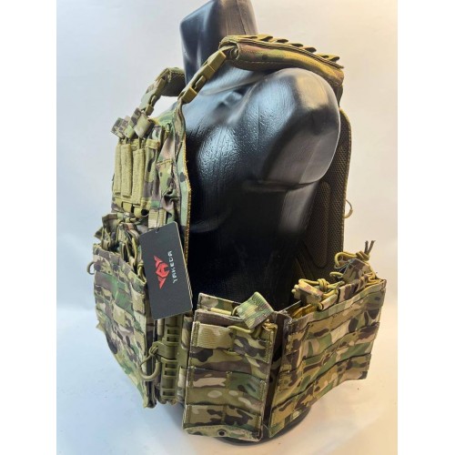 Жилет (плитник быстросъёмный YAKEDA original /разгрузка)2 с подсумками на спине в Томске