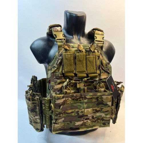 Жилет (плитник быстросъёмный YAKEDA original /разгрузка)2 с подсумками на спине в Томске