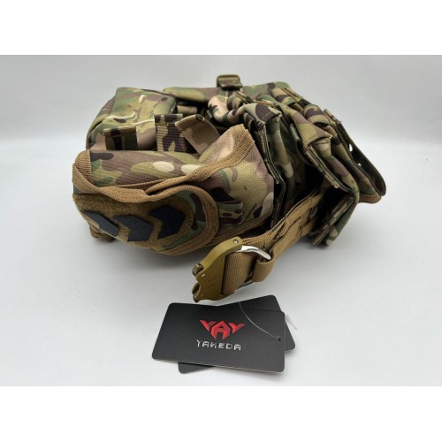 Пояс разгрузочный YAKEDA тактический с подсумками в Томске