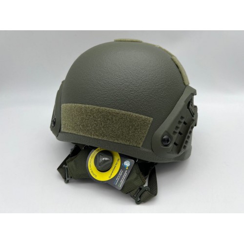 Кевларовый тактический баллистический композитный шлем ACH MICH NIJ IIIA Ops-Core (цвет «олива») / Бр2 класс защиты / с защитой ушей и системой регулировки Венди в Томске