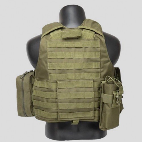 Тактический разгрузочный жилет «5 / пять карманов» с подсумками Tactical Molle Plate Carrier для съемных бронепластин в Томске